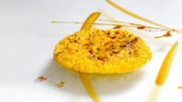Risotto Allo Zafferano Con Polvere Di Liquirizia Italiasquisita Net