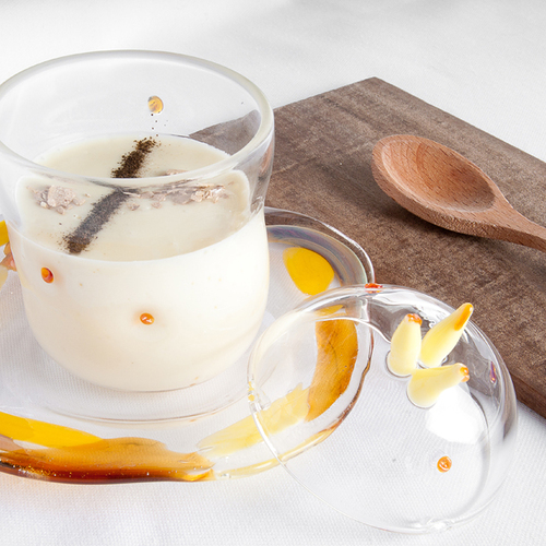 Crema di patate, uovo di quaglia e tè Lapsang Souchong affumicato - Piatti: Crema di patate e lapsang