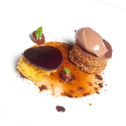 Tradizione e innovazione anche nel dessert: Saba…Caffè…Nocciola... Gianduja - Piatti: Dessert "Saba"