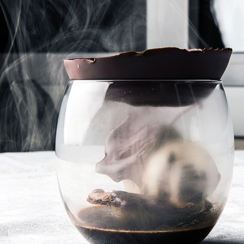 Piatto aromatico con caffè, tabasco e cioccolato - Piatti: Davanti al camino