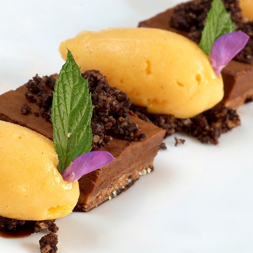 Cioccolato liquirizia e frutti esotici - Piatti: Cioccolato liquirizia e frutti esotici