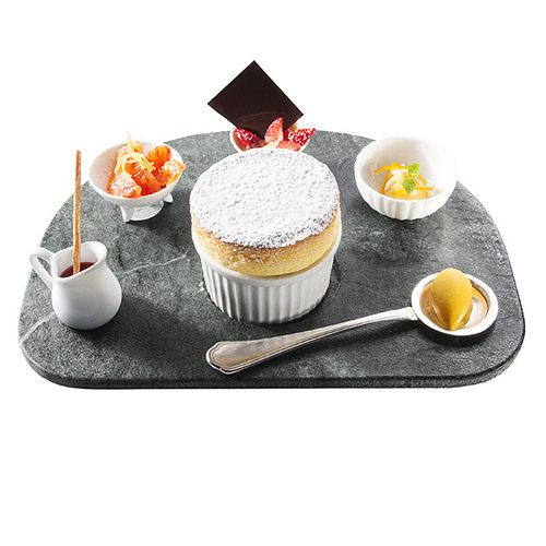  - Piatti: Soufflè al mandarino e gelato all'amaretto di Saronno