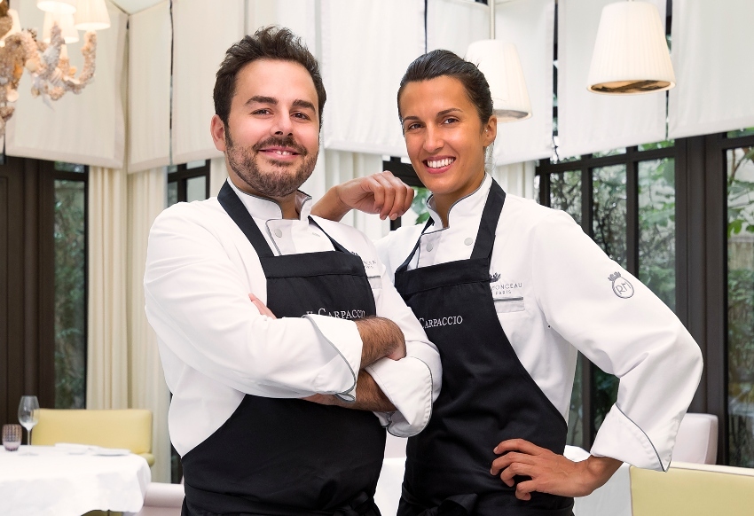 Chef Oliver Piras e Alessandra Del Favero
