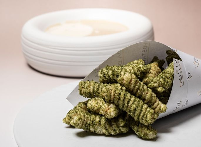 Ricetta: Chips di pasta al pesto di Daniele Rebosio